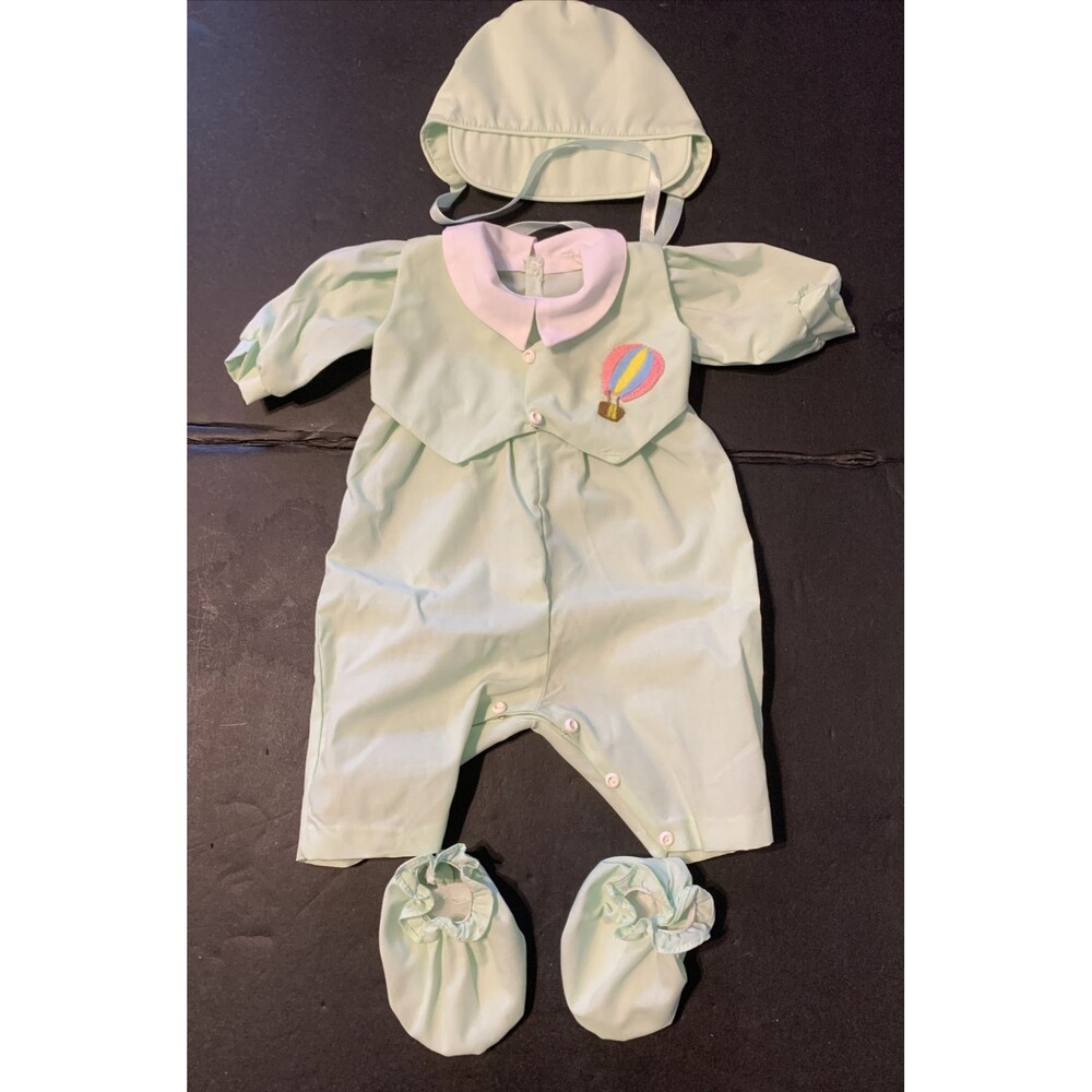 Ashton Drake Baby’s First Outing Outfit – Nursery Newborns – Mint Green – NEW - Picture 3 of 9
